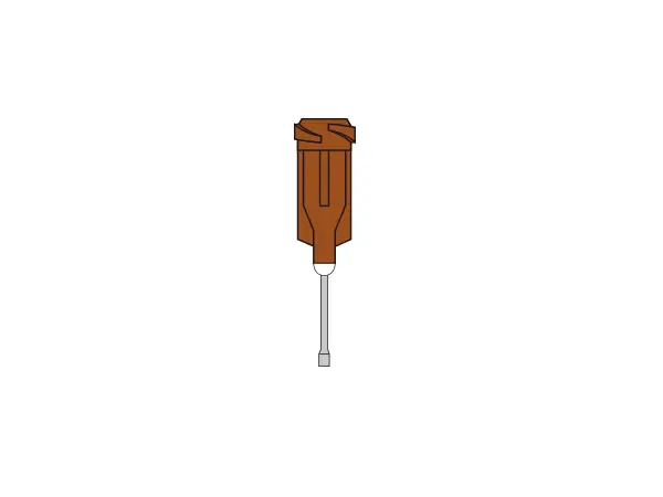 Nadel mit flacher Spitze